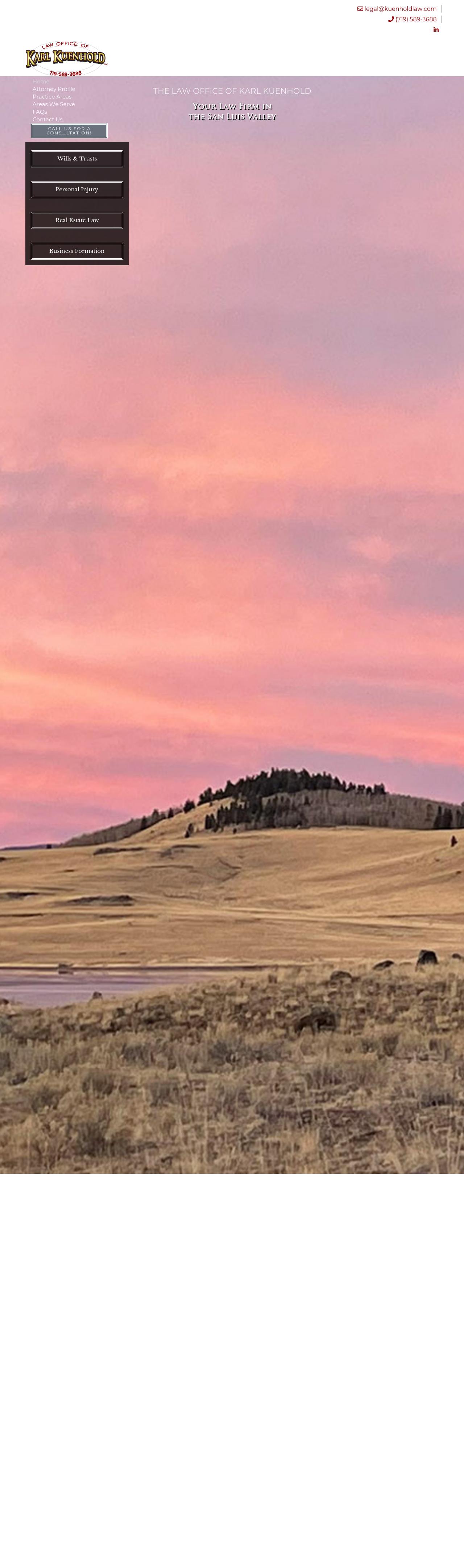 The Law Office Of Karl Kuenhold, LLC - Alamosa CO Lawyers