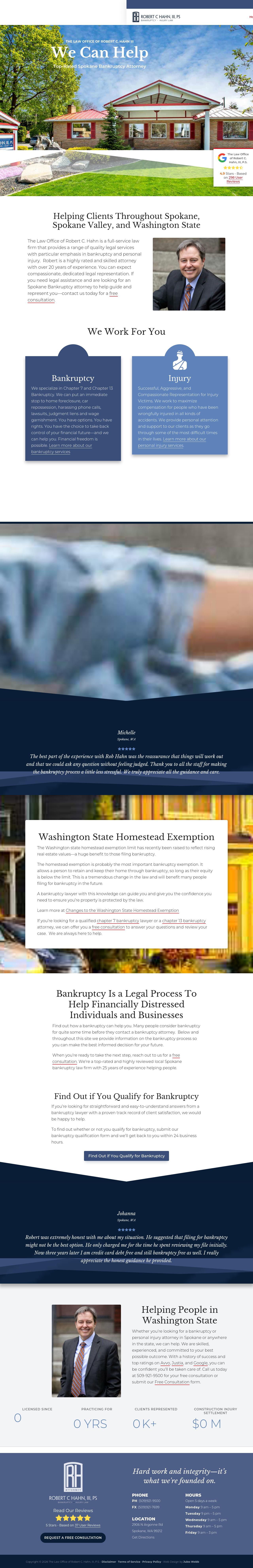 The Law Office of Robert C. Hahn, III, P.S. - Spokane WA Lawyers