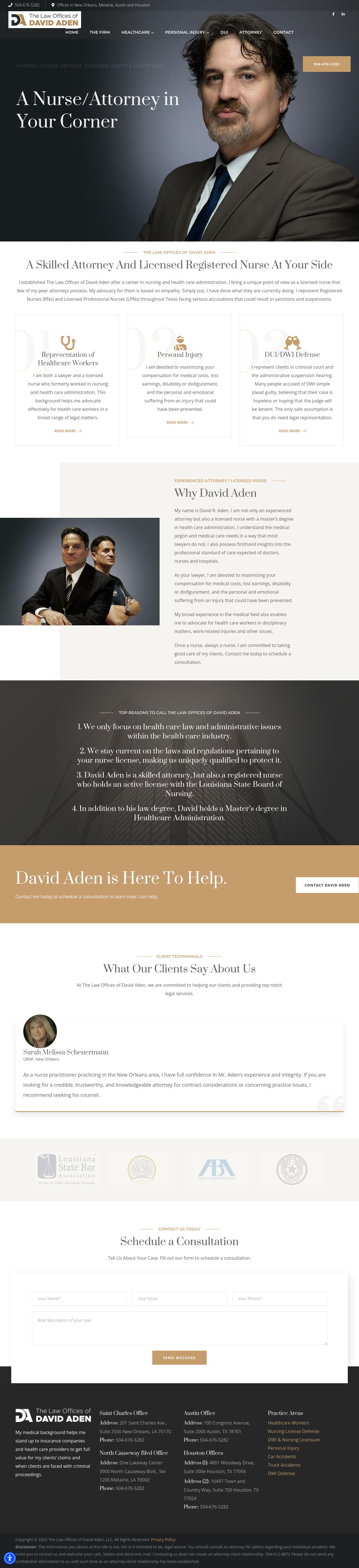 The Law Offices of David Aden - Metairie LA Lawyers