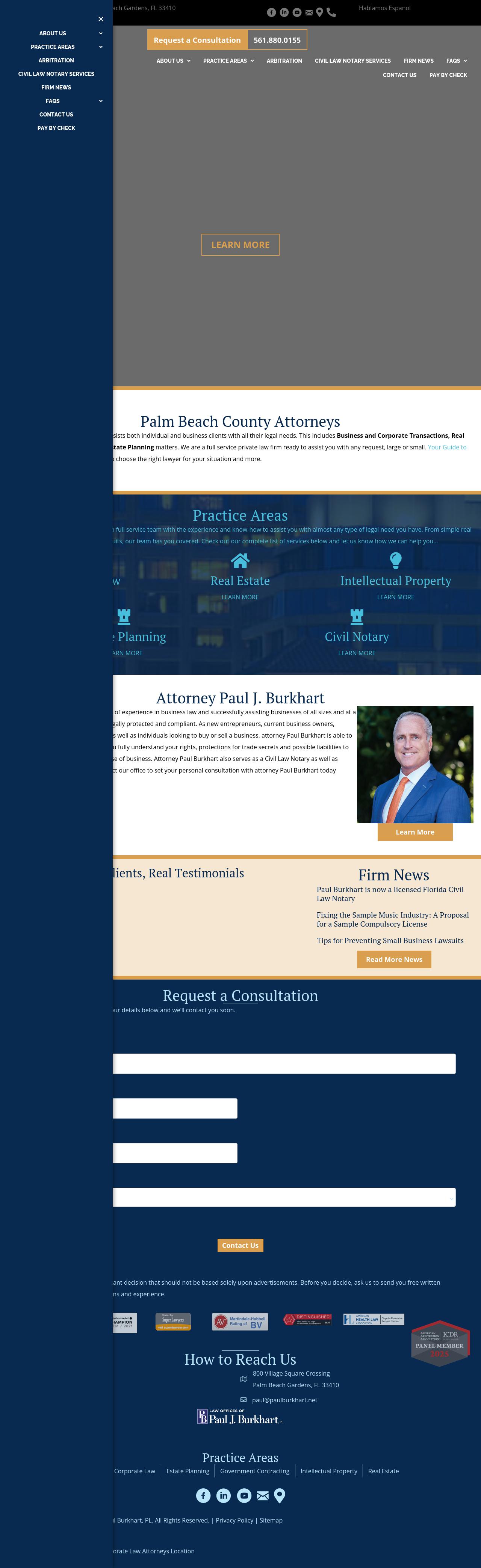 The Law Offices of Paul J. Burkhart, P.L. - Palm Beach Gardens FL Lawyers