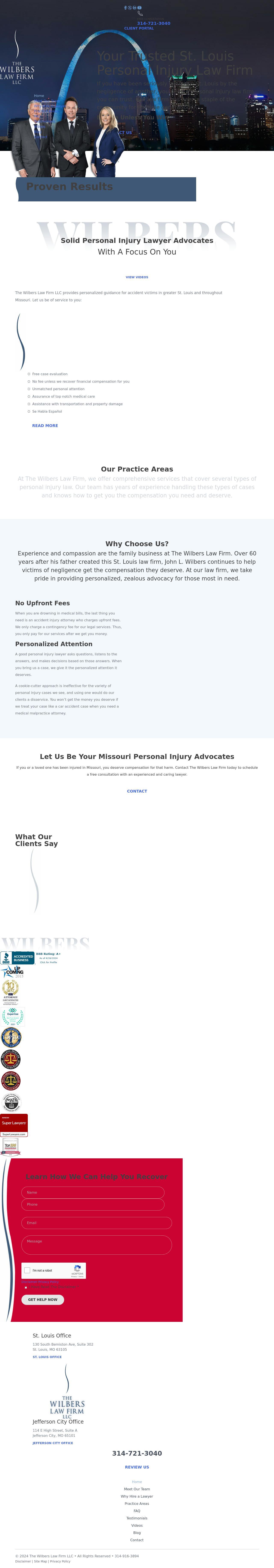 The Wilbers Law Firm, LLC Auto Accidents & DWI / DUI - Saint Louis MO Lawyers