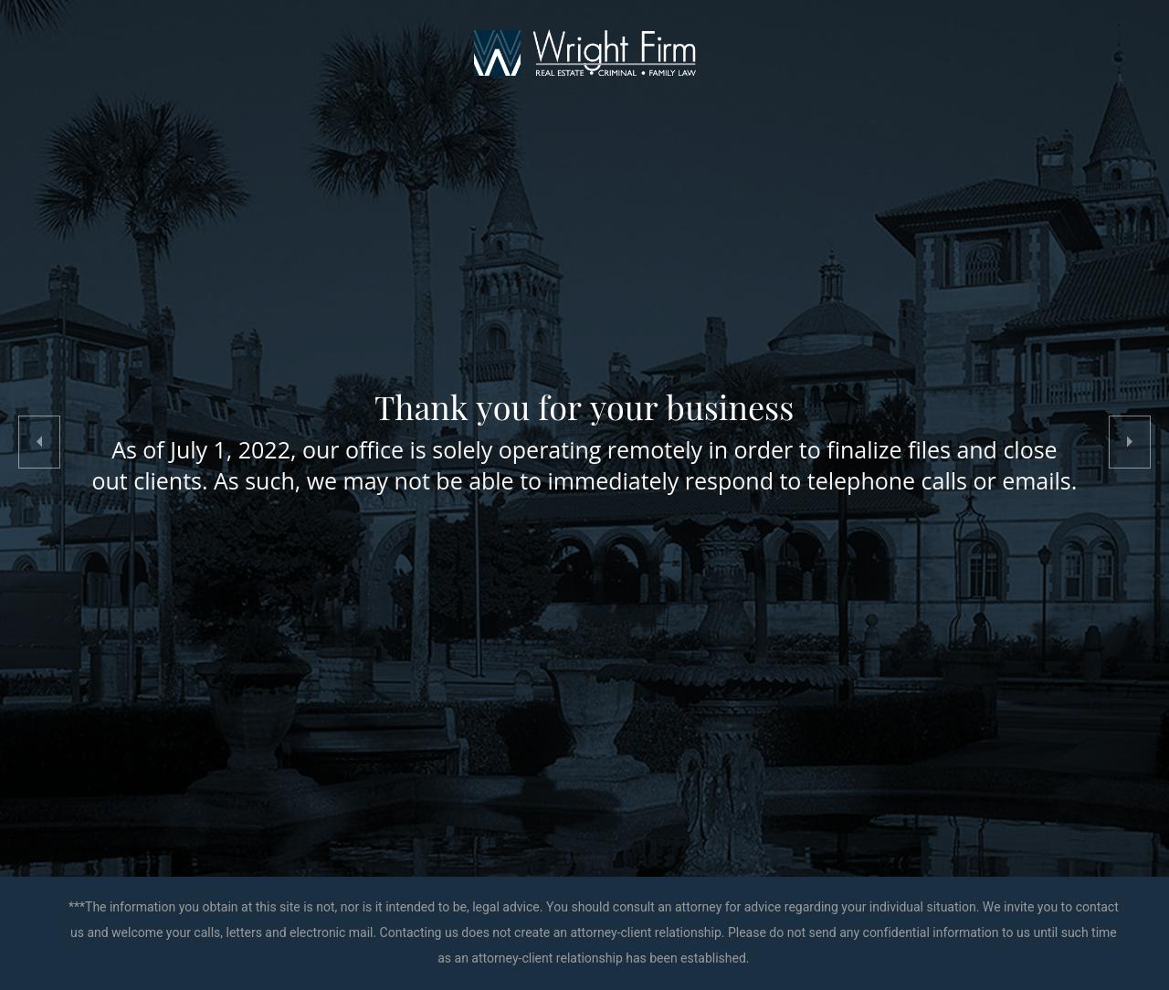 The Wright Firm - Saint Augustine FL Lawyers