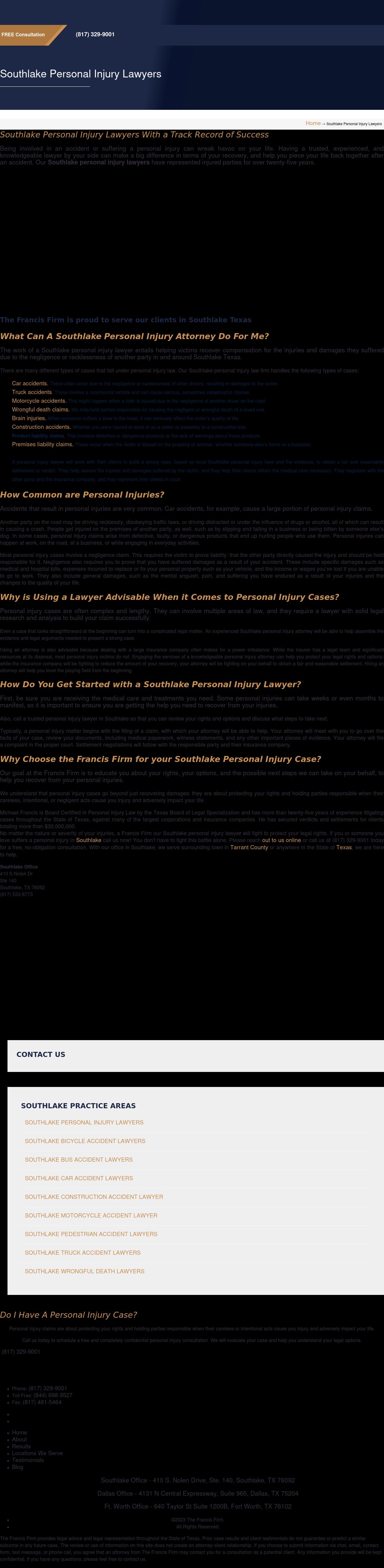 The Francis Firm - Southlake TX Lawyers