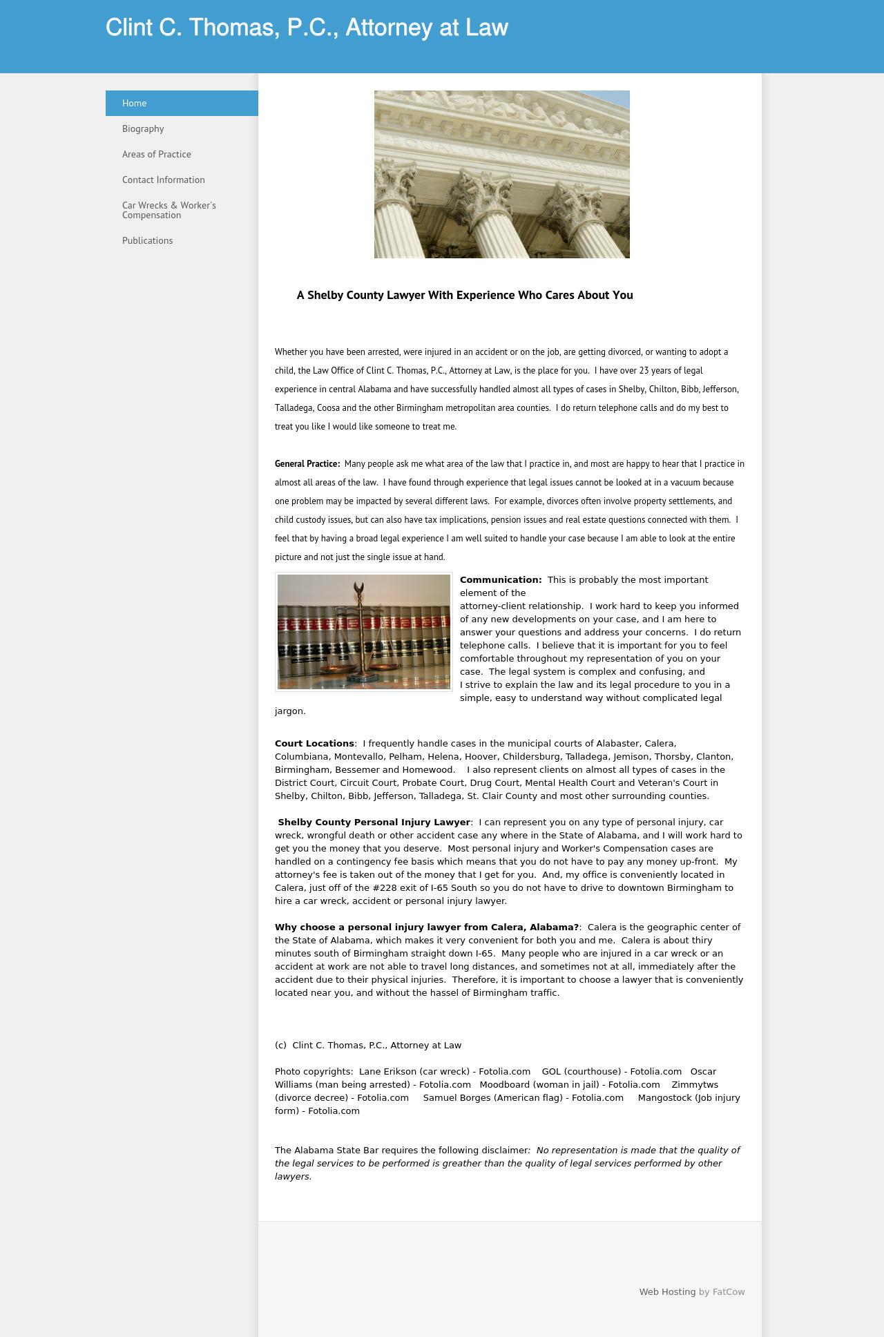 Thomas Clint Attorney At Law - Calera AL Lawyers