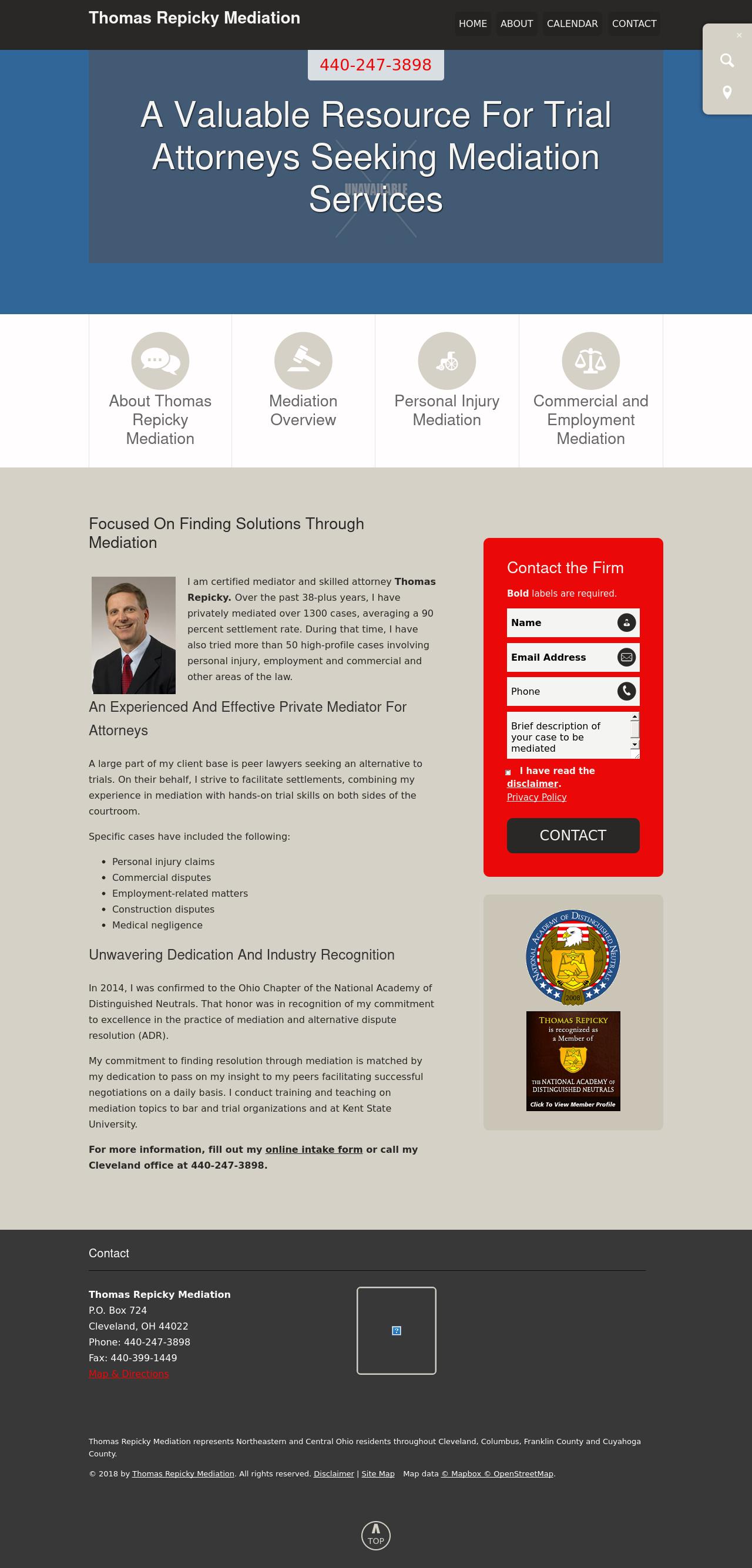 Thomas Repicky Mediation - Cleveland OH Lawyers