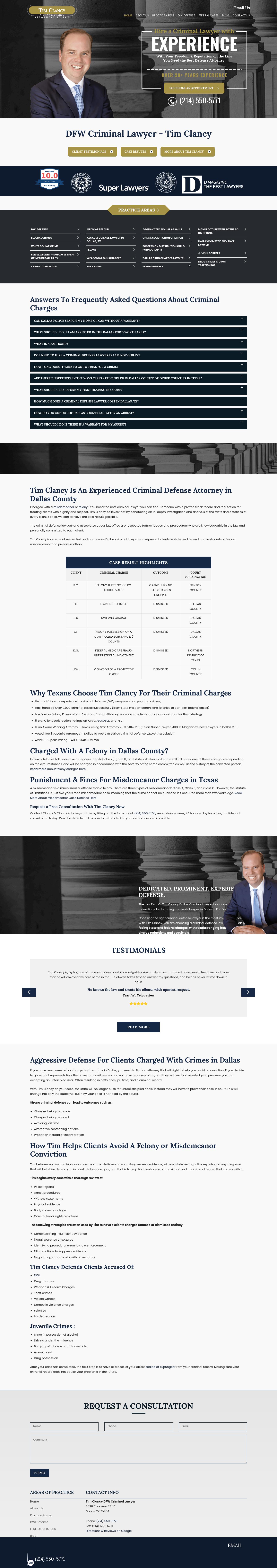 Tim Clancy DFW Criminal Lawyer - Dallas TX Lawyers