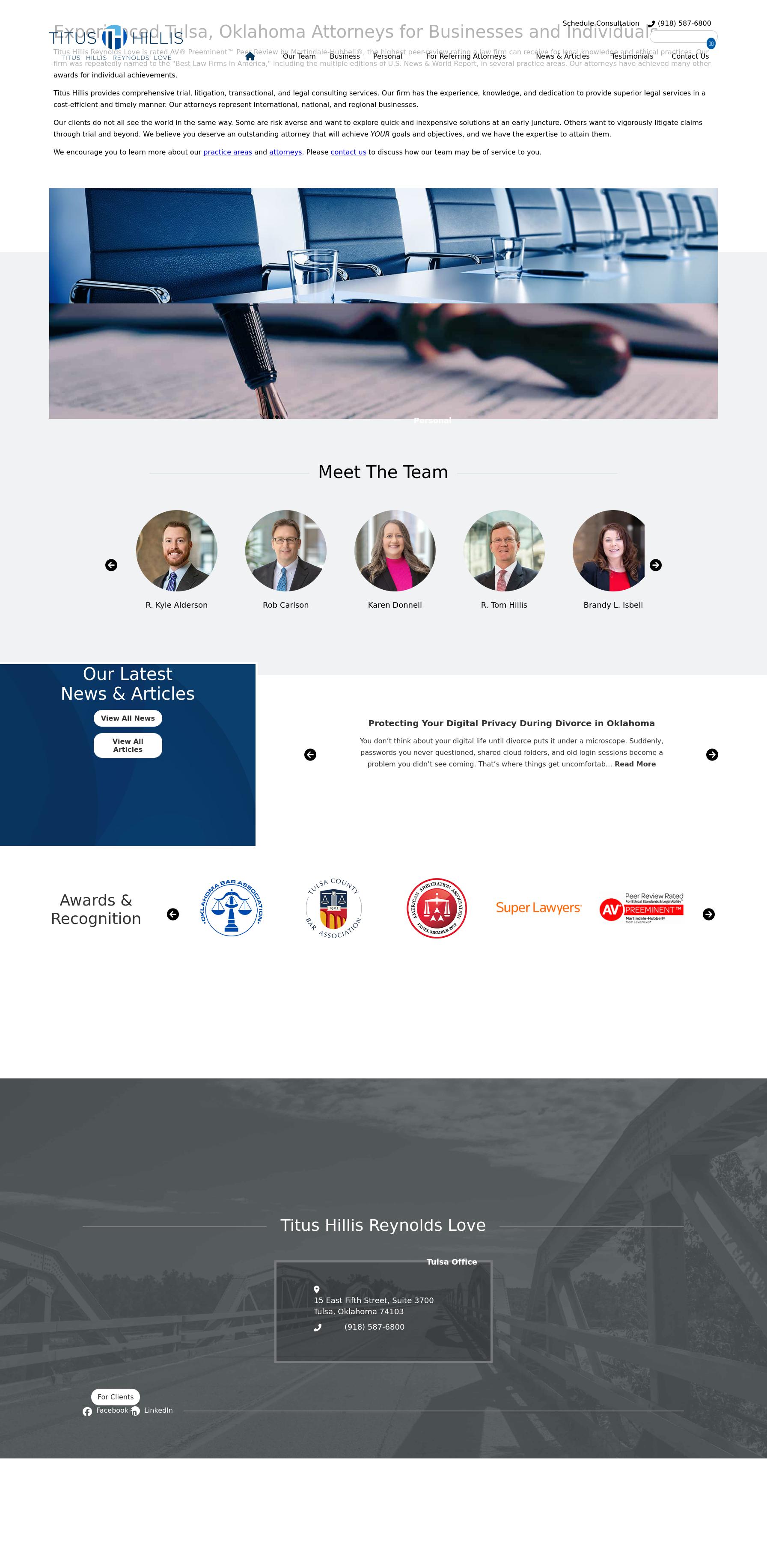 Titus Hillis Reynolds Love - Tulsa OK Lawyers