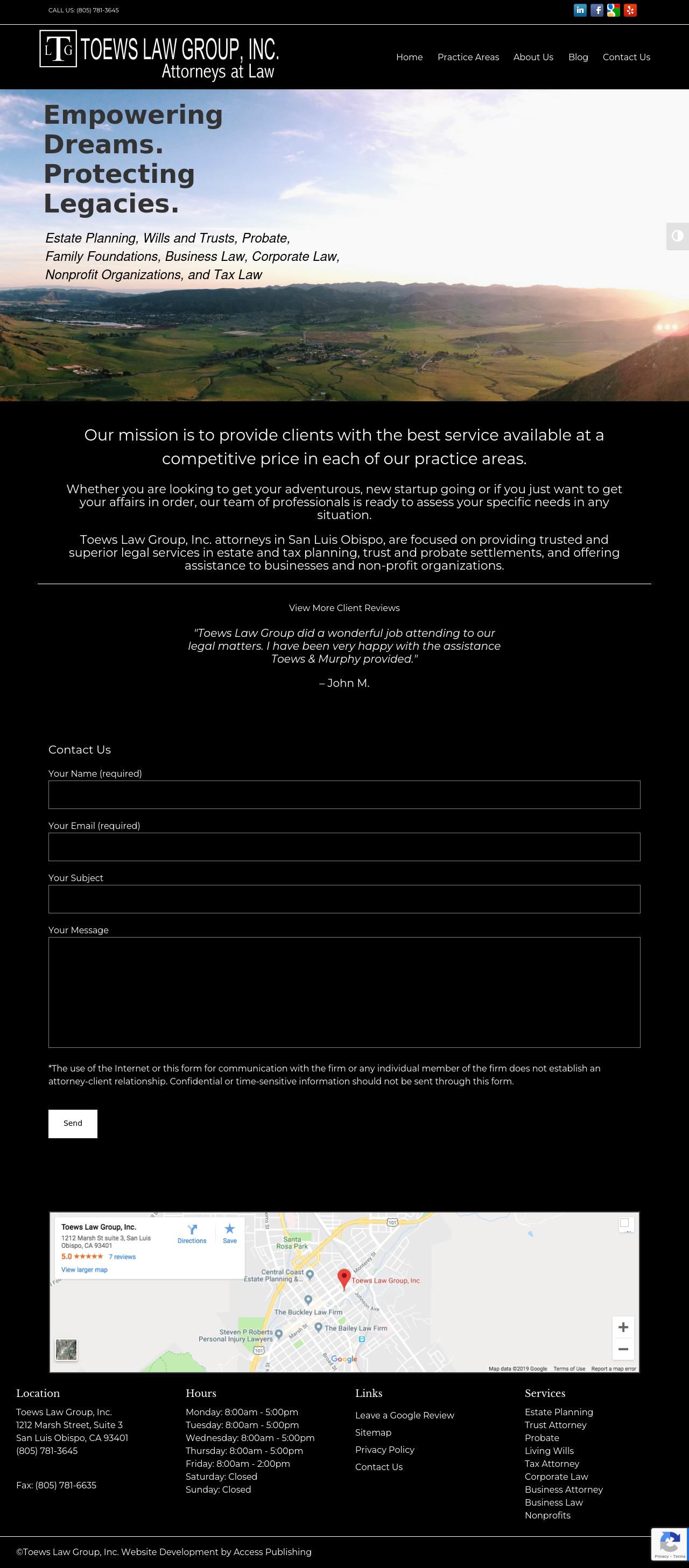 Toews Law Group, Inc. - San Luis Obispo CA Lawyers