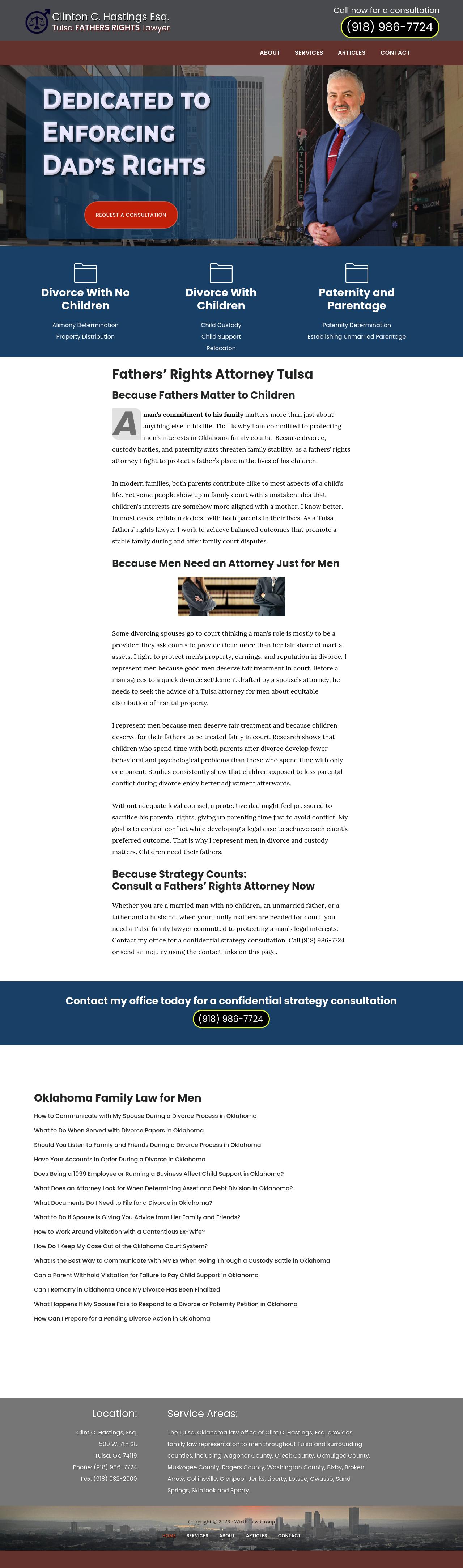 Tulsa FATHERS RIGHTS Lawyer - Tulsa OK Lawyers