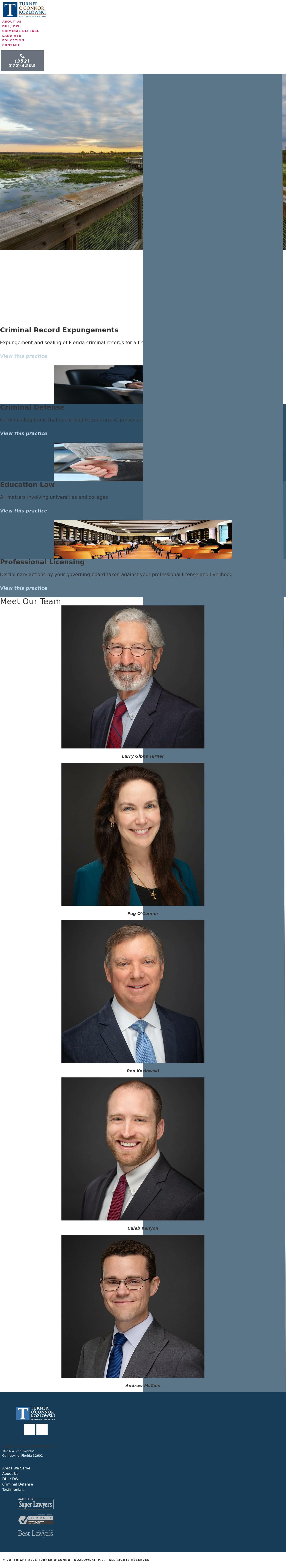 Turner, O'Connor, Kozlowski P.L. - Gainesville FL Lawyers