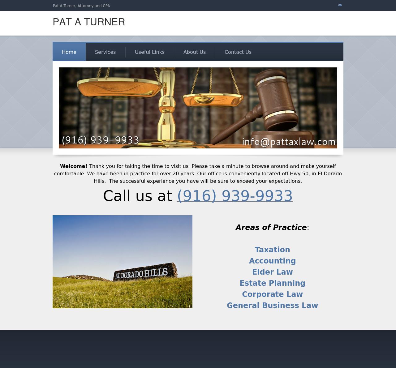 Turner Pat Alan A Professional Corporation Attorney CPA - El Dorado Hills CA Lawyers