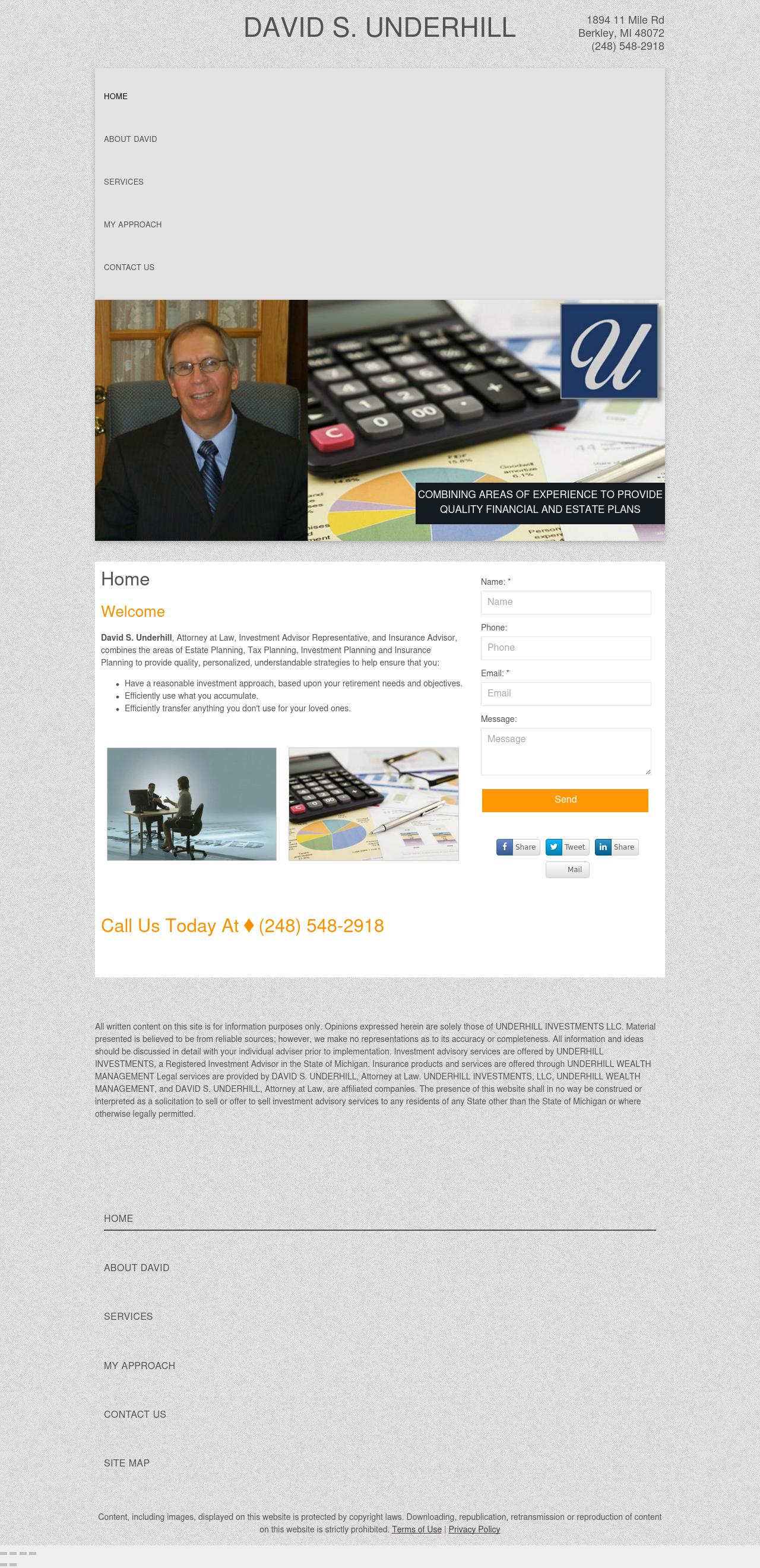 Underhill David S - Berkley MI Lawyers