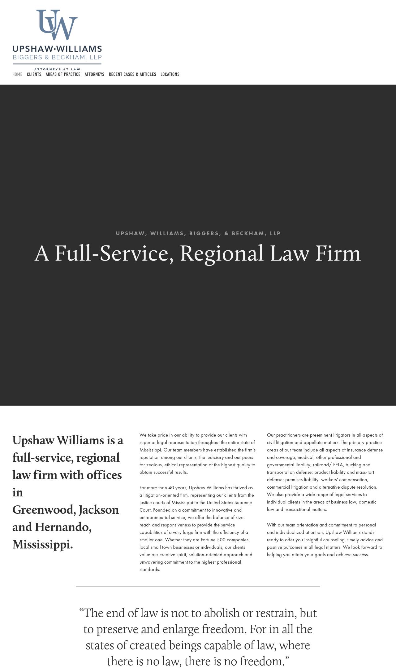 Upshaw Williams Biggers & Beckham, LLP - Ridgeland MS Lawyers