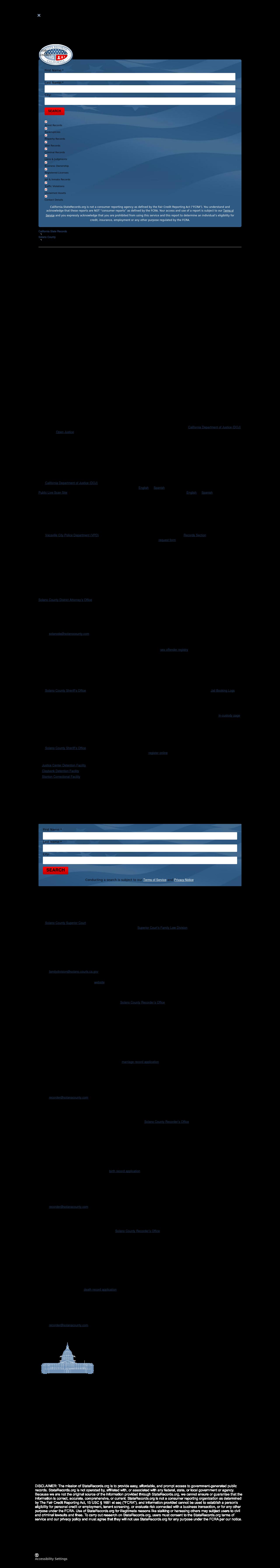 Vacaville Public Records - Vacaville CA Lawyers