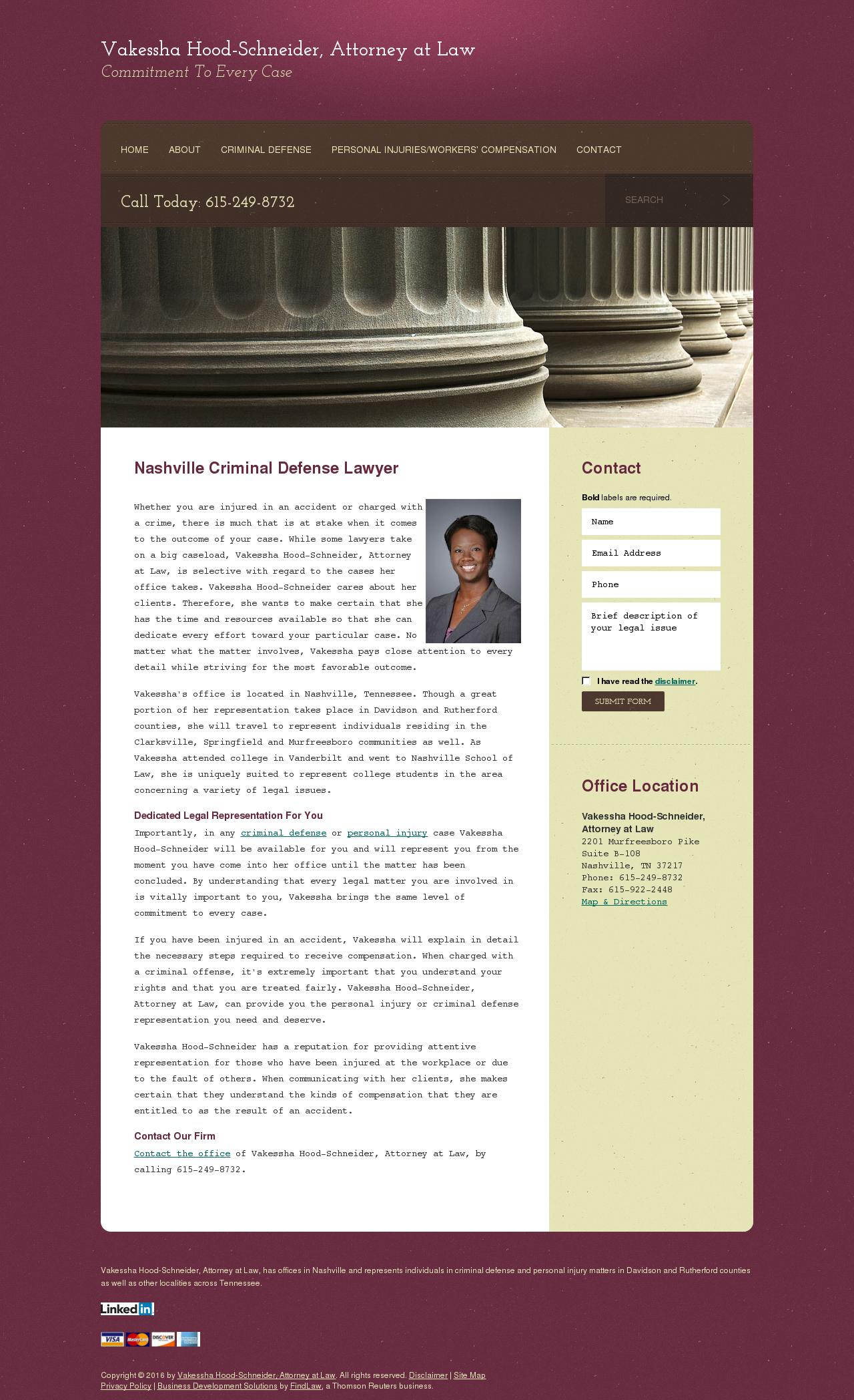 Vakessha Hood-Schneider, Attorney at Law - Nashville TN Lawyers