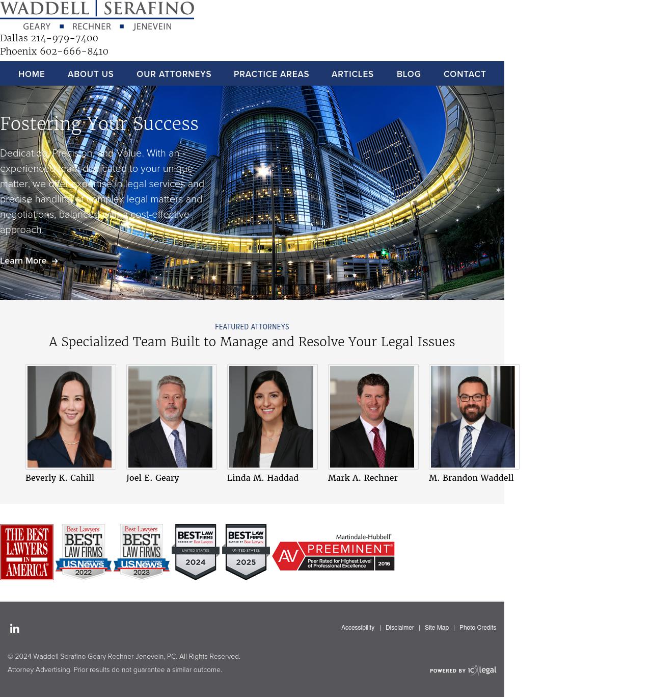 Vincent Lopez Serafino Jenevein, P.C. - Dallas TX Lawyers