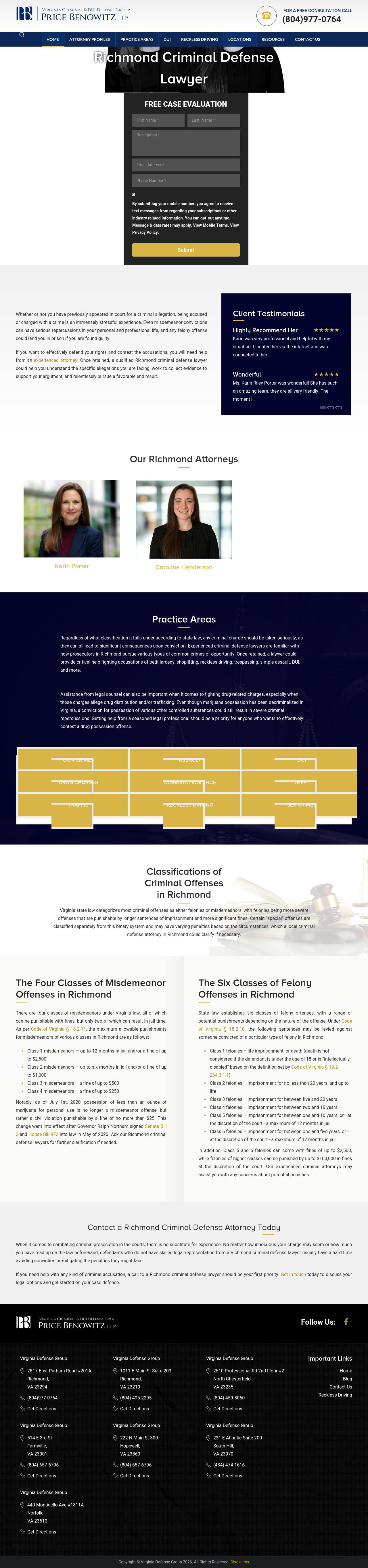 Virginia Defense Group - Blackstone VA Lawyers