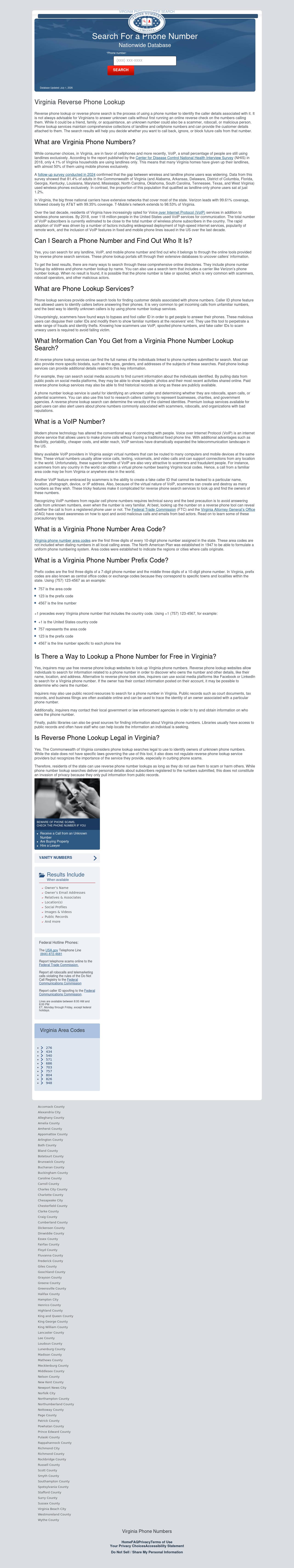 Virginia Phone Numbers - Wytheville VA Lawyers