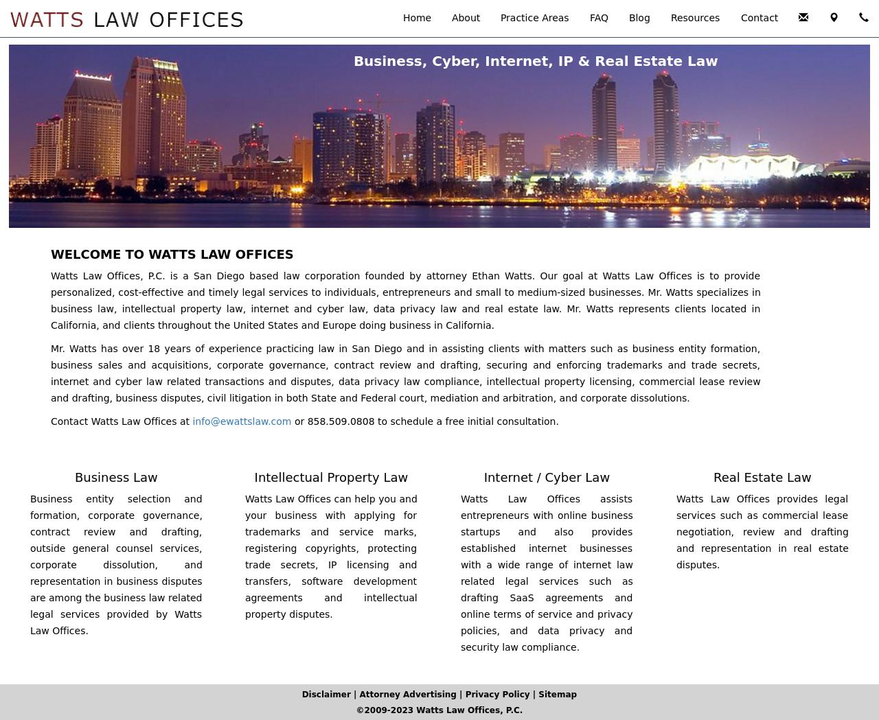 Watts Law Offices, P.C. - San Diego CA Lawyers