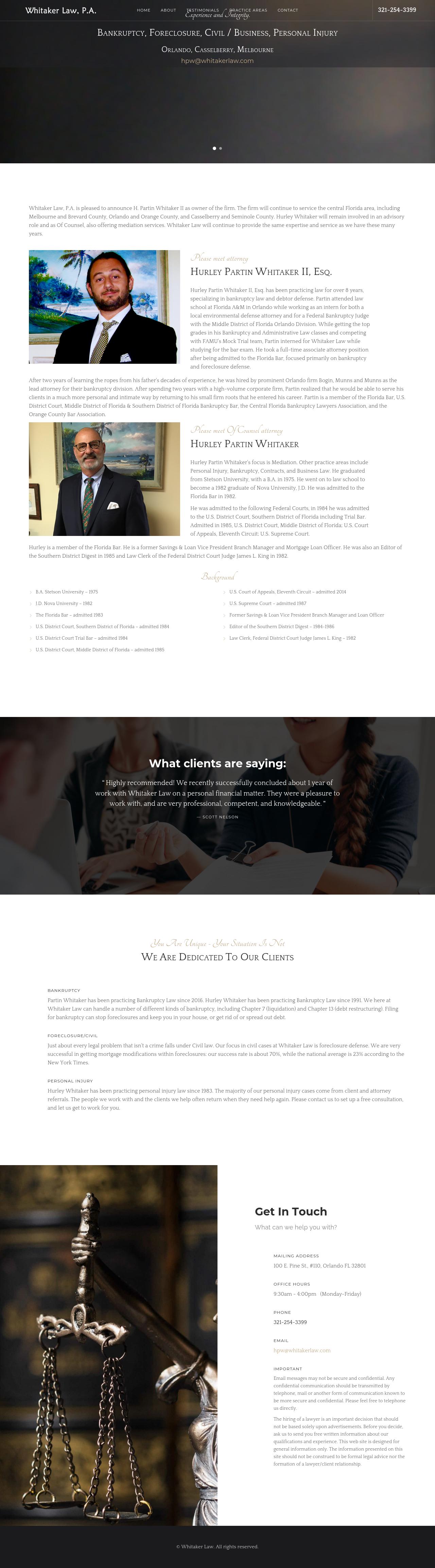 Whitaker Law - Melbourne FL Lawyers