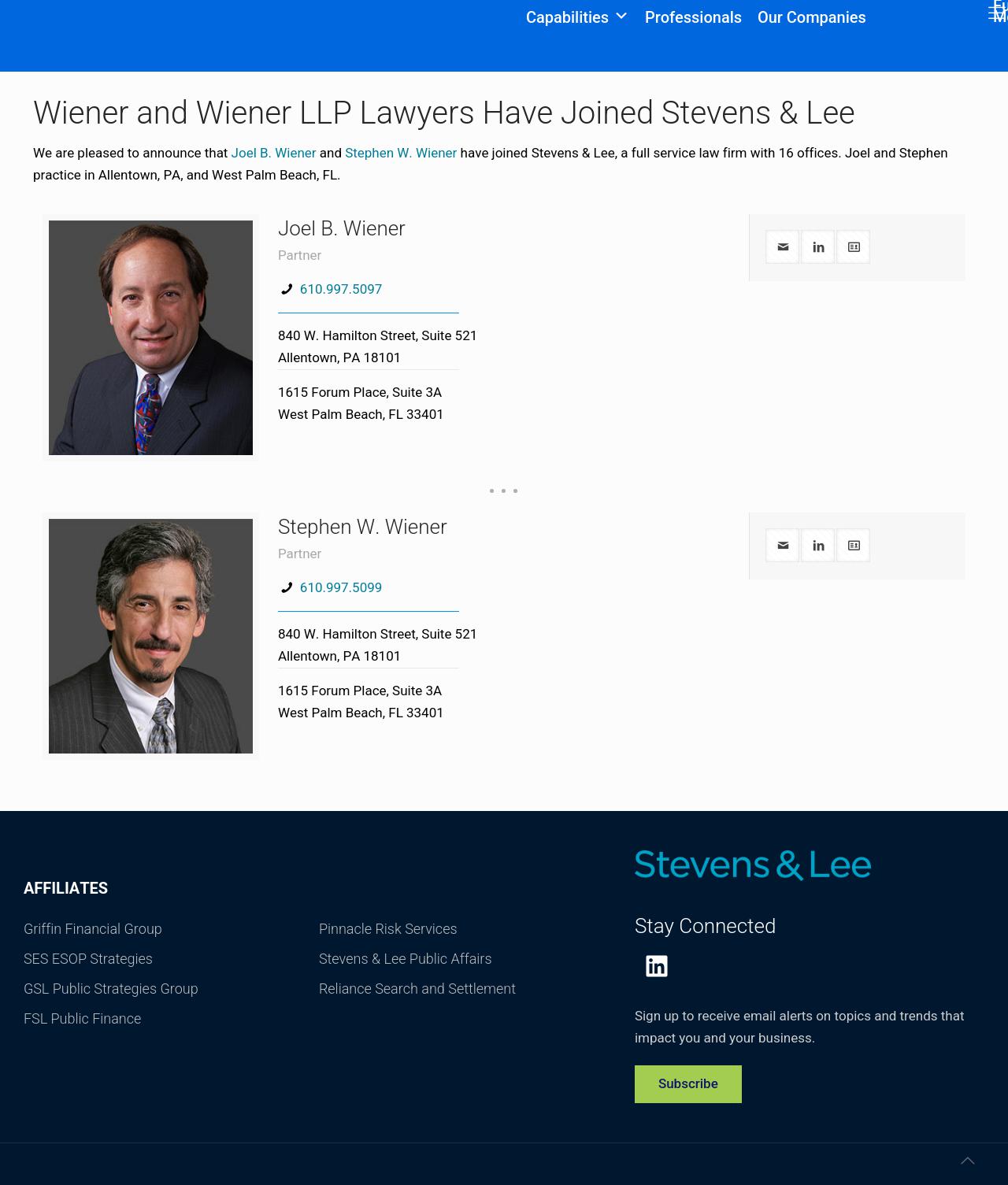 Wiener and Wiener LLP - West Palm Beach FL Lawyers