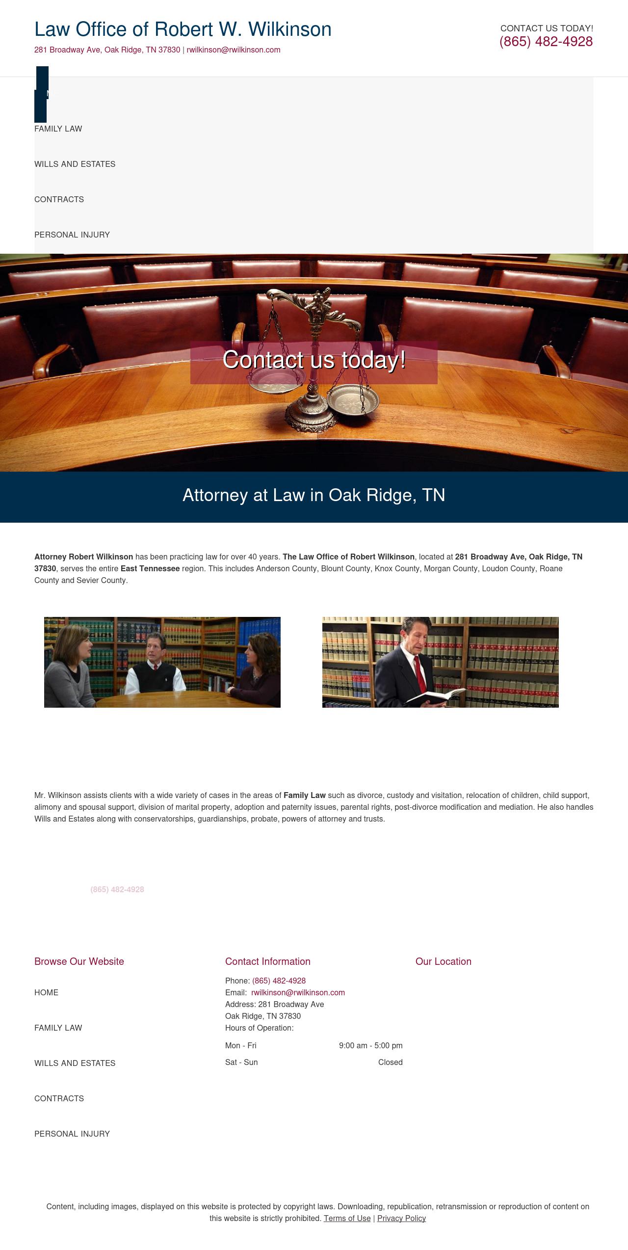 Wilkinson, Robert W - Oak Ridge TN Lawyers
