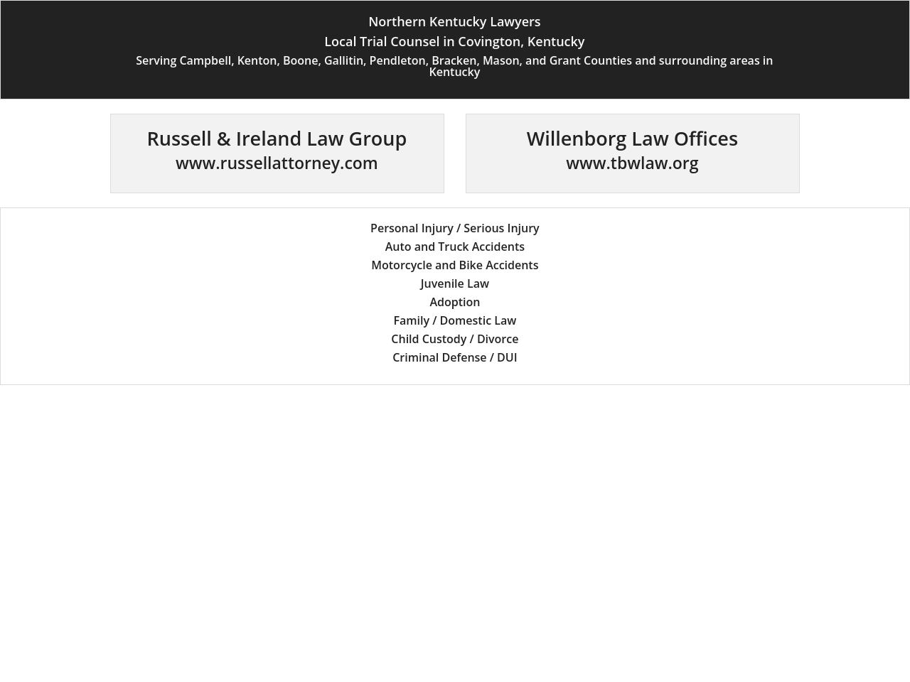 Willenborg Russell & Ireland PLLC - Covington KY Lawyers