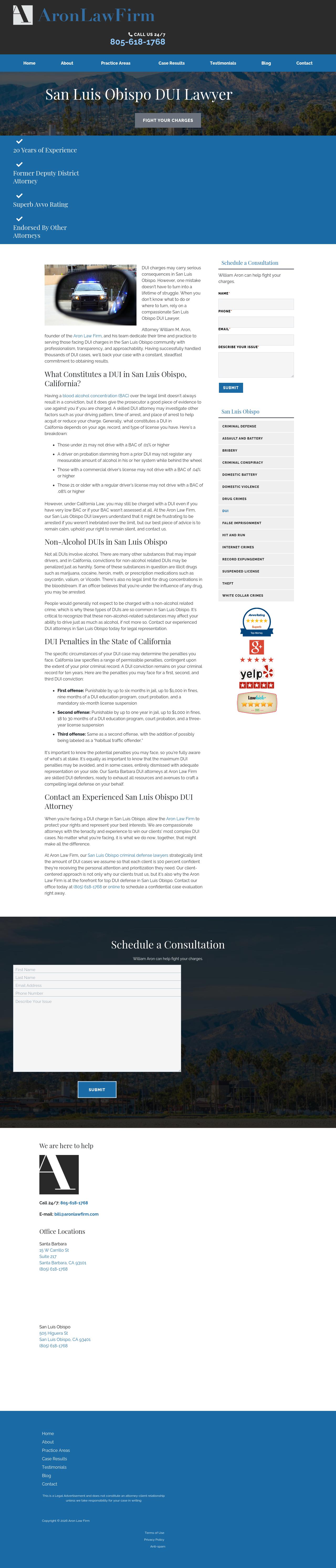 Aron Law Firm - San Luis Obispo CA Lawyers