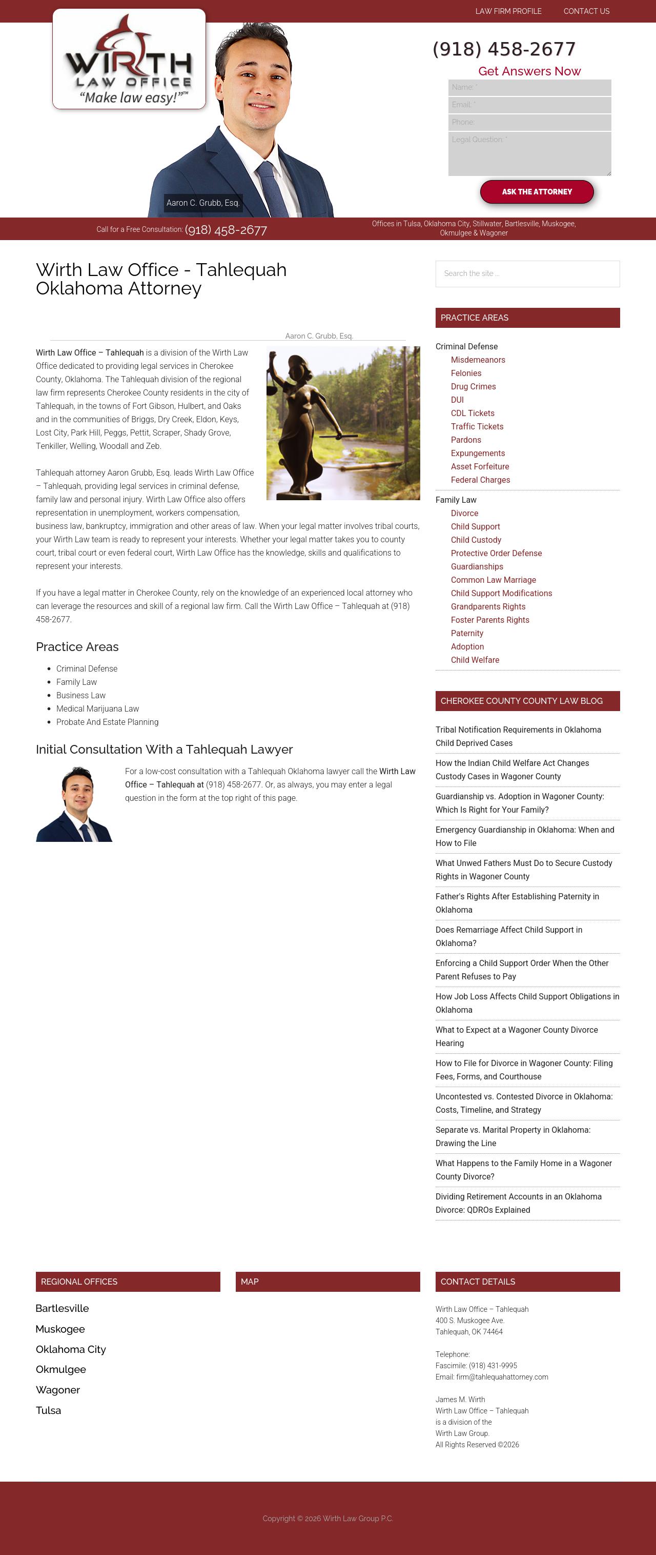 Wirth Law Office - Tahlequah - Tahlequah OK Lawyers