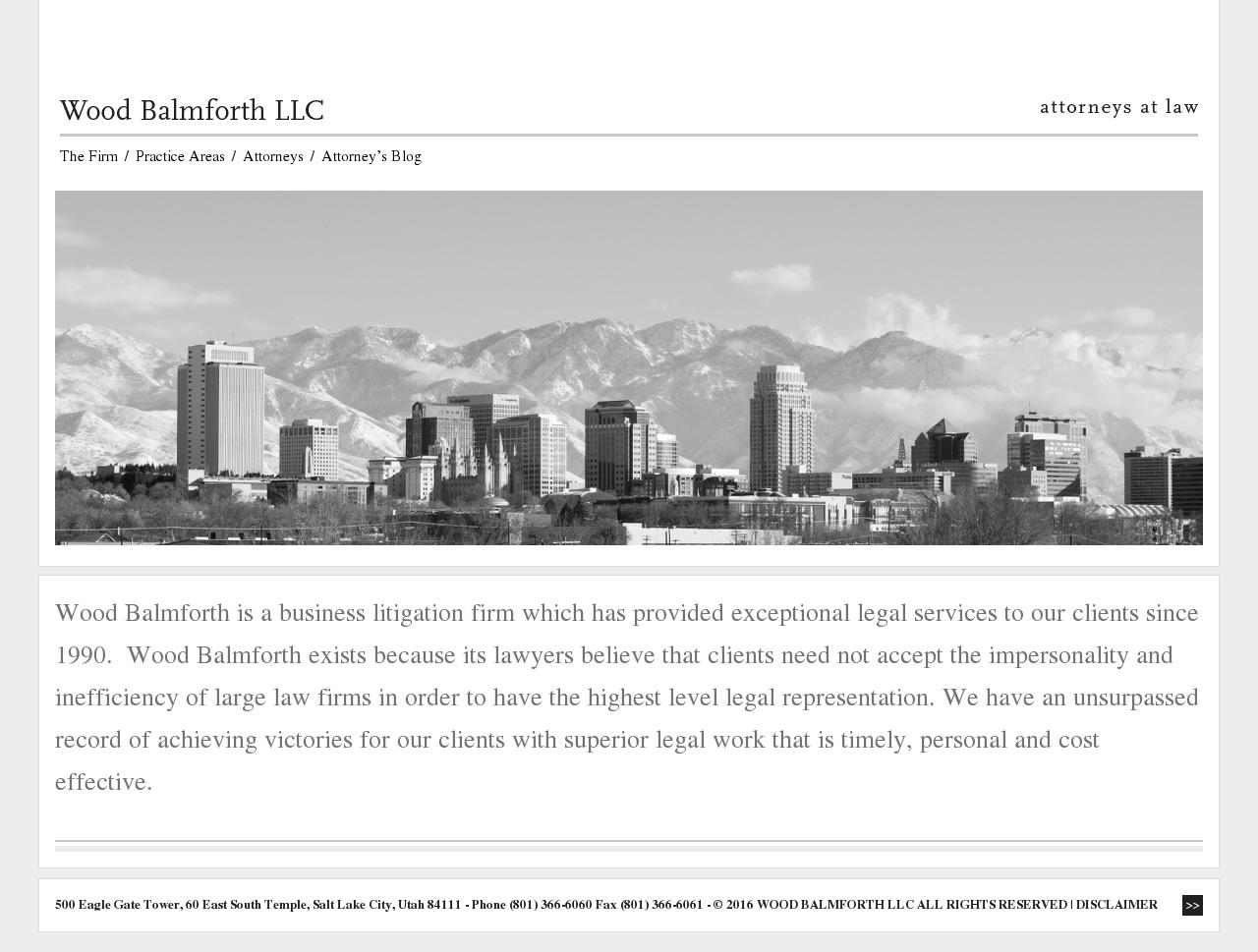 Wood Balmforth LLC - Salt Lake City UT Lawyers