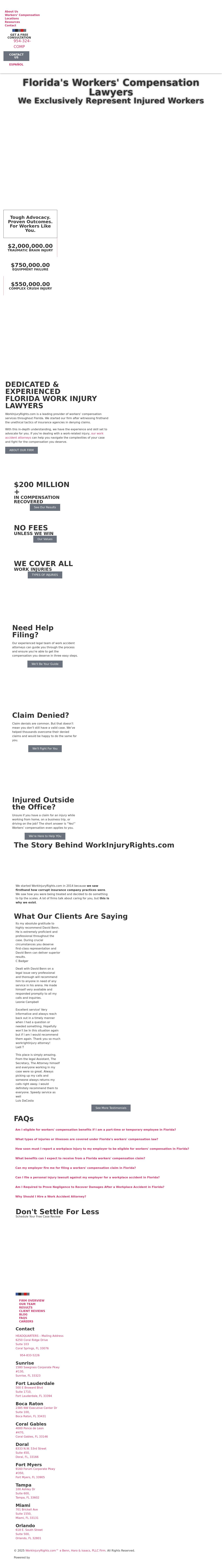 WorkInjuryRights.com - Sunrise FL Lawyers