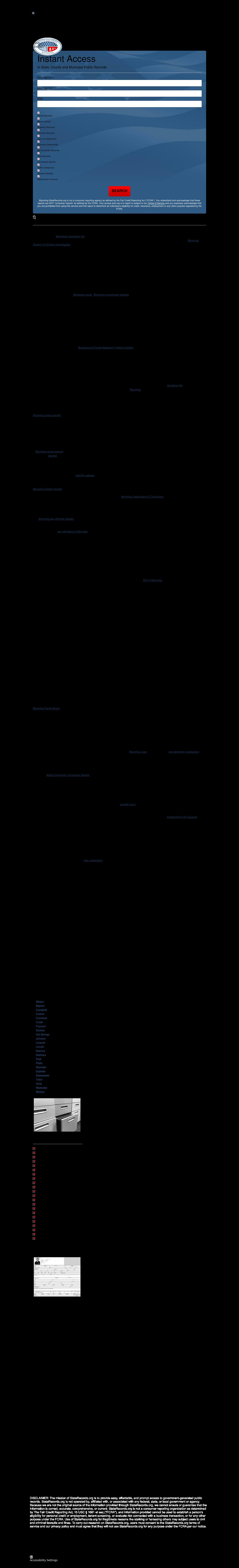 Wyoming Criminal Records -  WY Lawyers