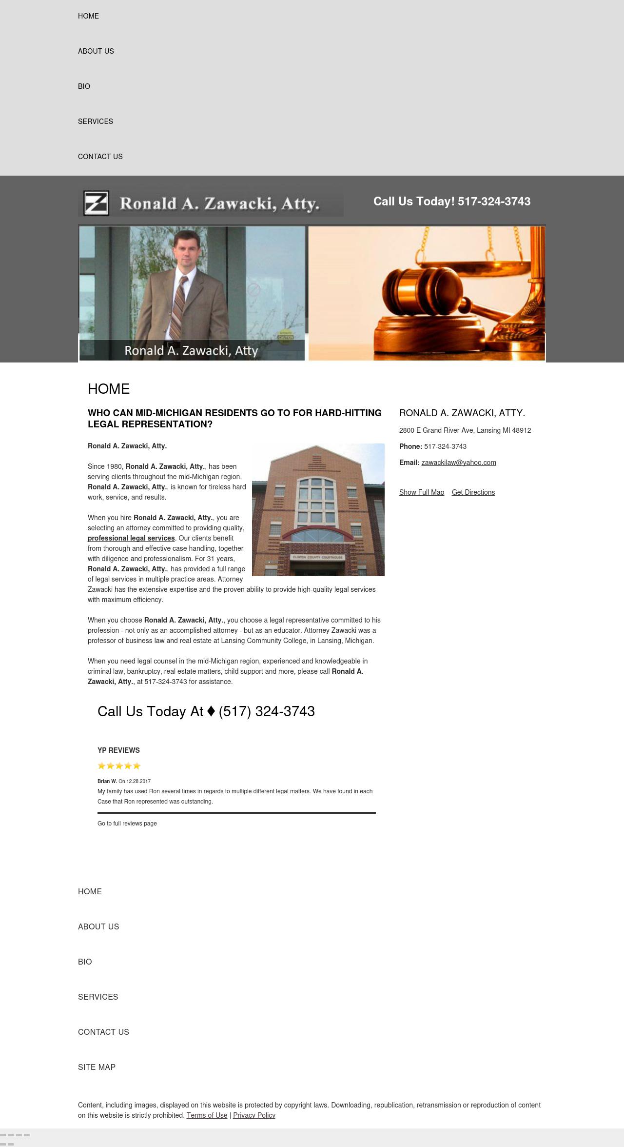 Zawacki Ronald A. Attorney - East Lansing MI Lawyers