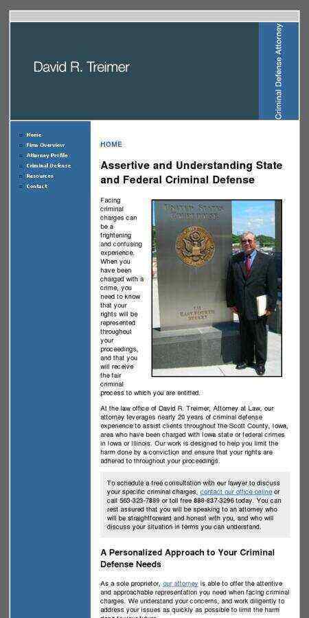 David R. Treimer, Attorney at Law - Davenport IA Lawyers