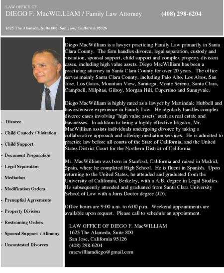 Diego F. MacWilliam, Attorney at Law - San Jose CA Lawyers