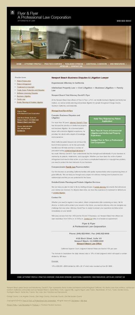 Flyer & Flyer, a Professional Law Corporation - Newport Beach CA Lawyers