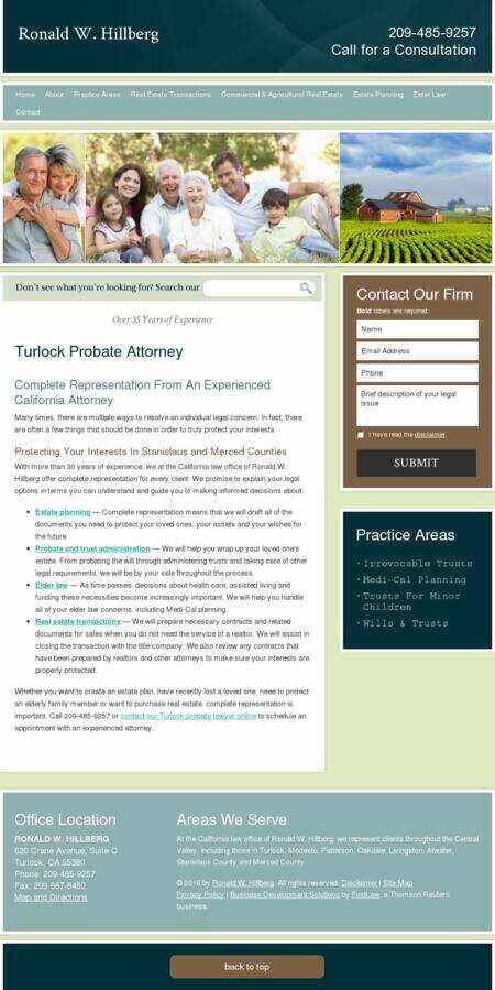 Ronald W. Hillberg - Turlock CA Lawyers