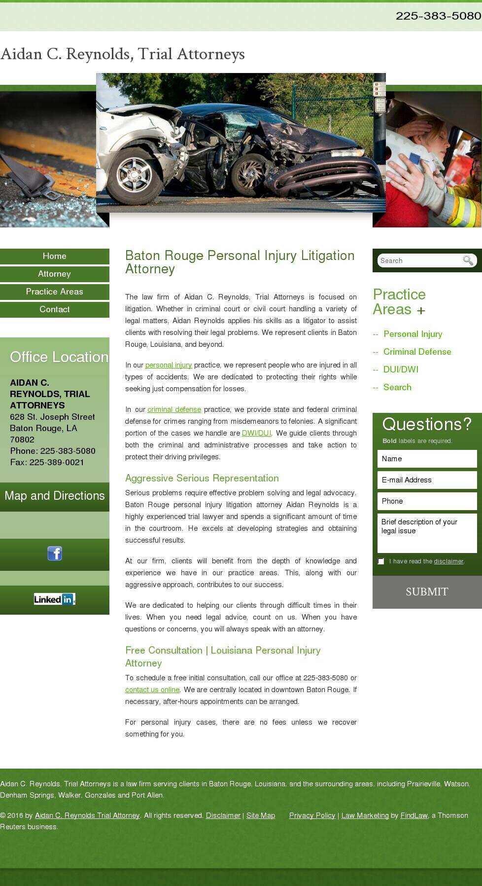 Aidan C. Reynolds Trial Attorney - Baton Rouge LA Lawyers