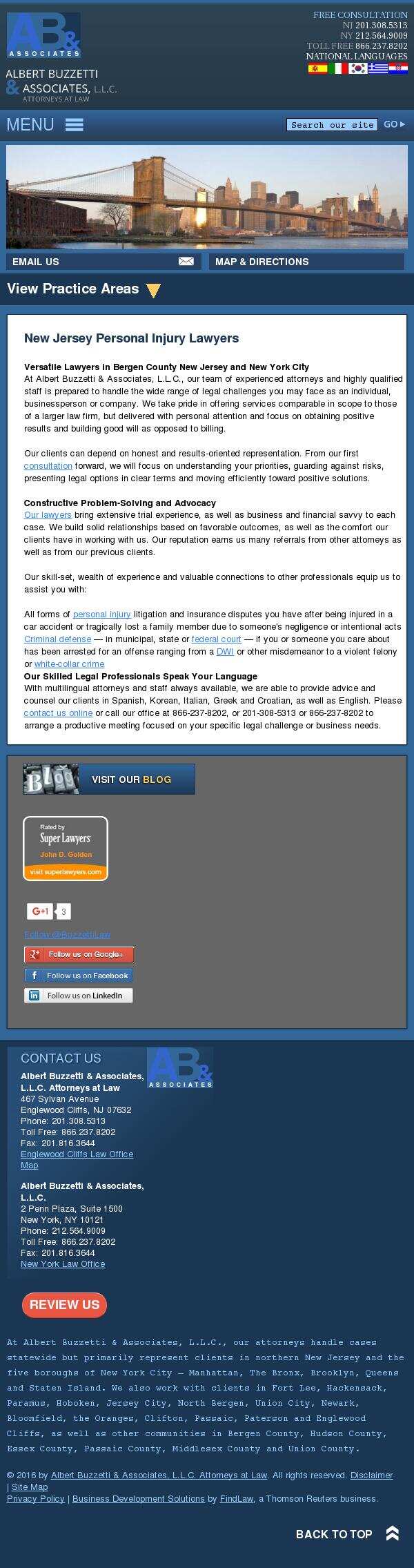 Albert Buzzetti & Associates, L.L.C. Attorneys at Law - Englewood Cliffs NJ Lawyers