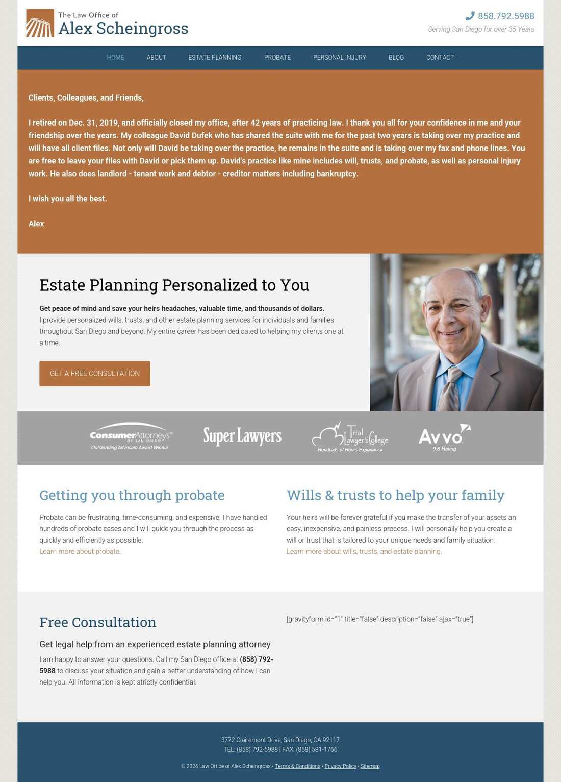 Alex B. Scheingross - San Diego CA Lawyers