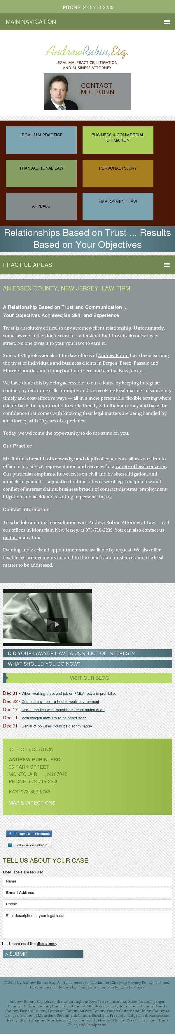 Andrew Rubin, Esq. - Montclair NJ Lawyers