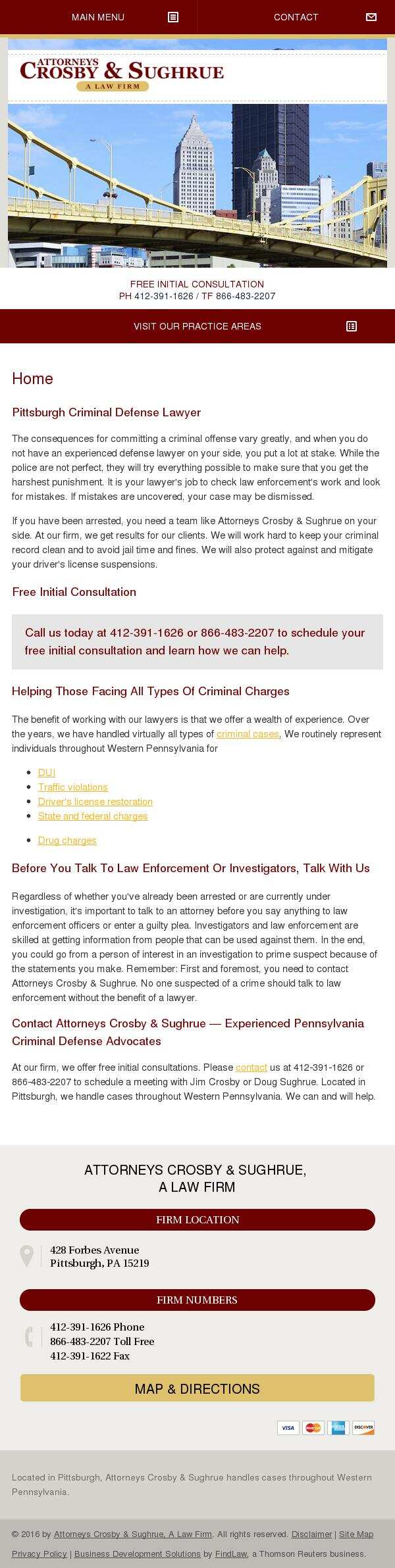 Attorneys Crosby & Sughrue, A Law Firm - Pittsburgh PA Lawyers