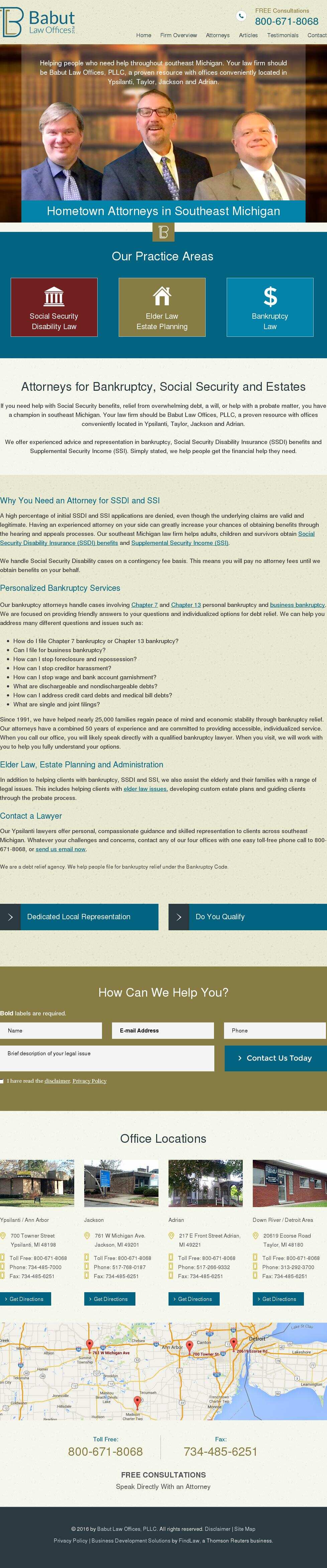 Babut Law Offices, PLLC - Jackson MI Lawyers