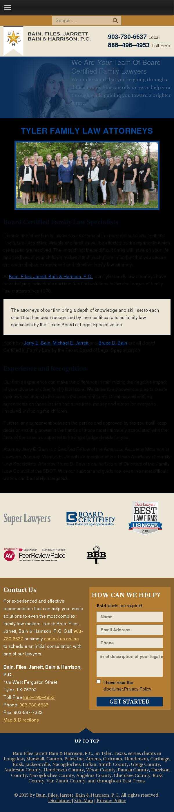 Bain, Files, Jarrett, Bain & Harrison, P.C. - Tyler TX Lawyers