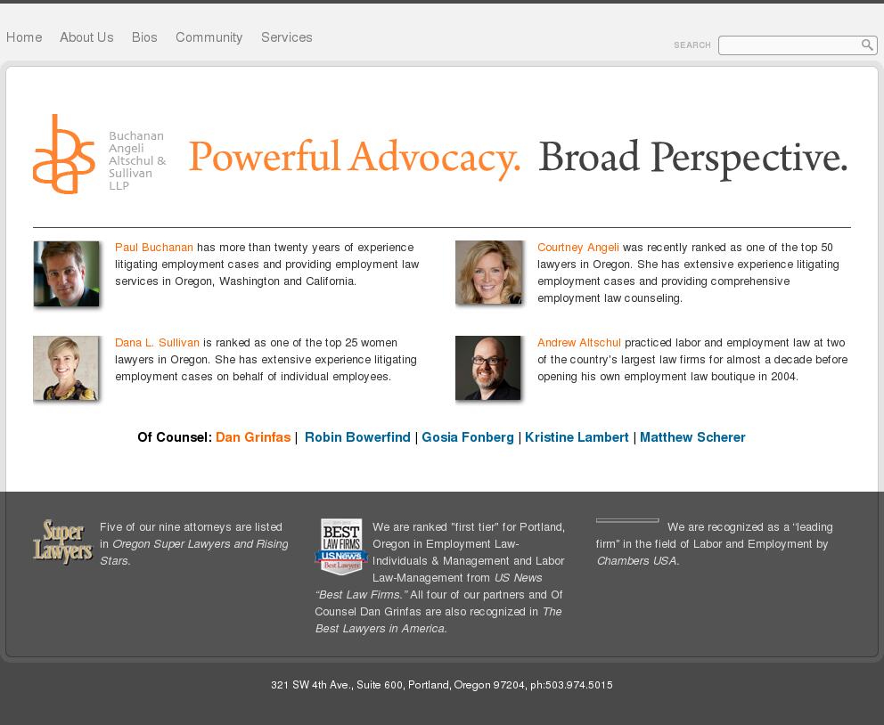 Buchanan Angeli Altschul & Sullivan LLP - Portland OR Lawyers