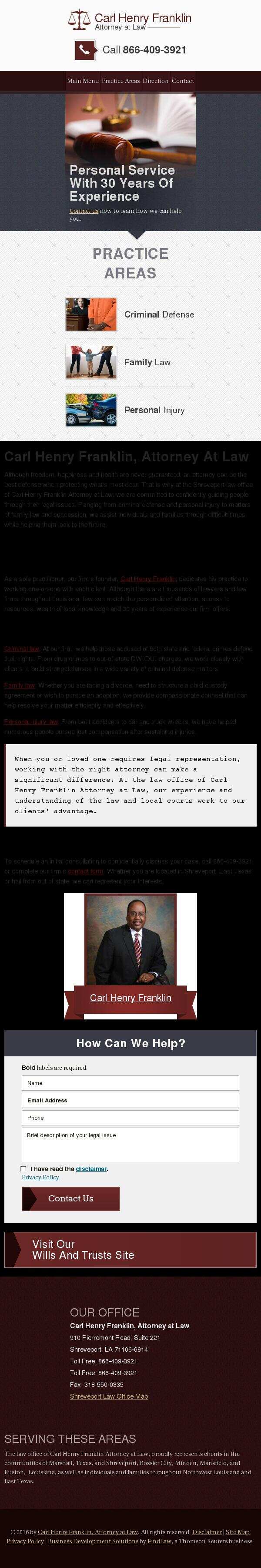 Carl Henry Franklin, Attorney at Law - Shreveport LA Lawyers