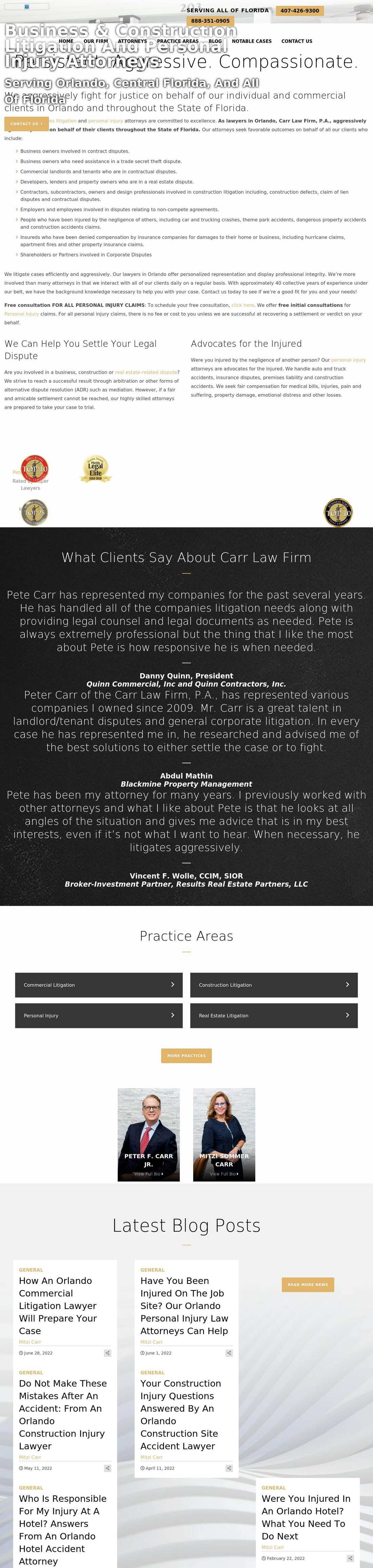Carr Law Firm, P.A. - Orlando FL Lawyers
