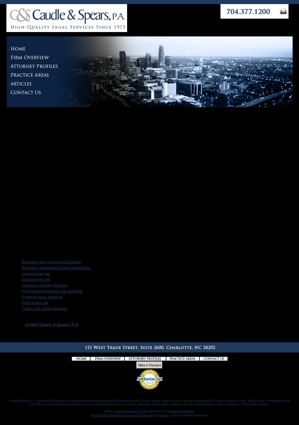 Caudle & Spears, P.A. - Charlotte NC Lawyers