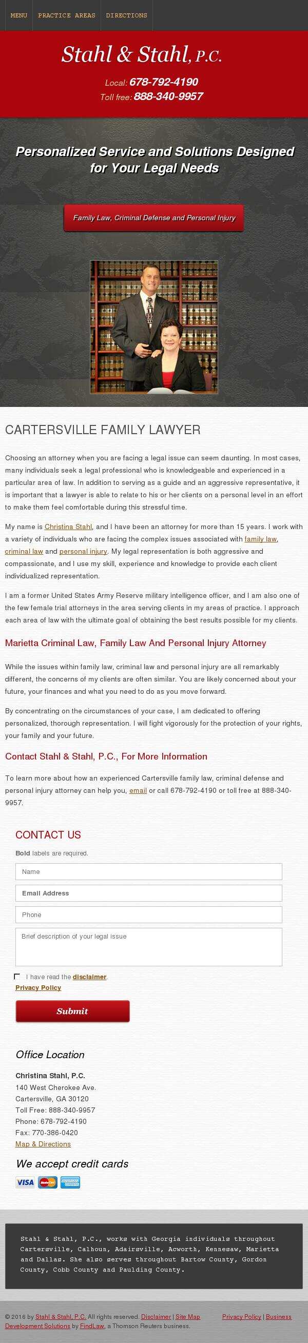 Christina Stahl, P.C. - Cartersville GA Lawyers