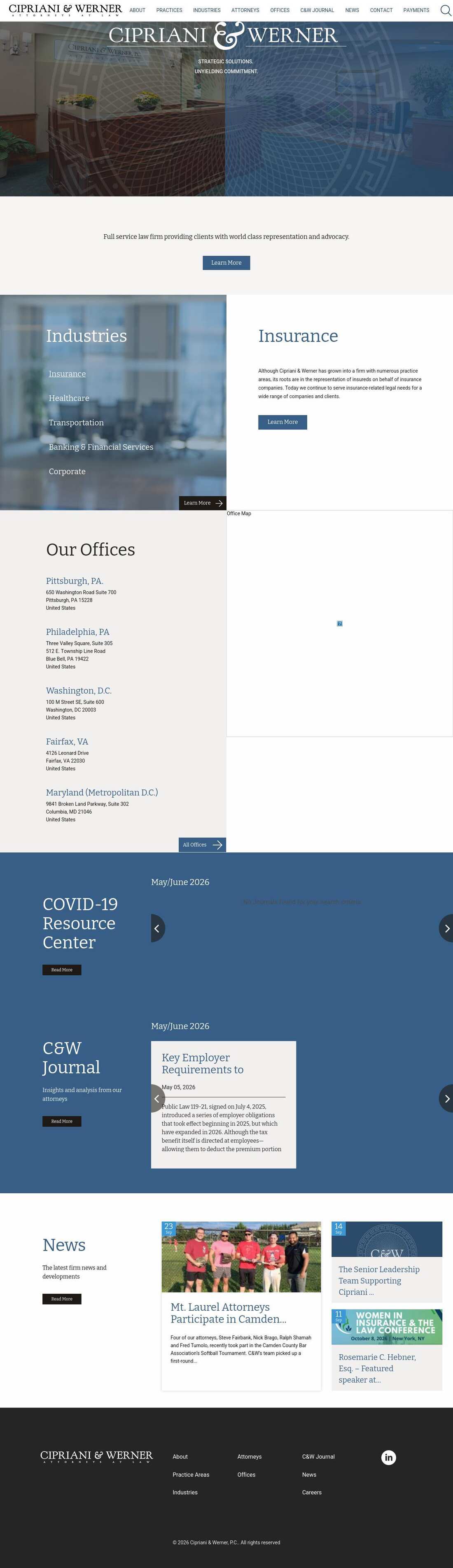Cipriani & Werner, P.C. - Mt. Laurel NJ Lawyers